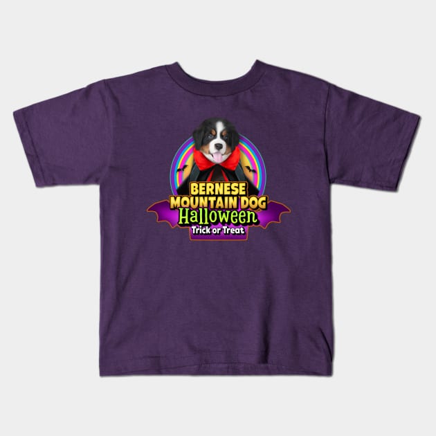 Bernese mountain dog halloween costume Kids T-Shirt by Puppy & cute